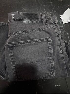 Vans Check-5 Baggy Denim Shorts washed black